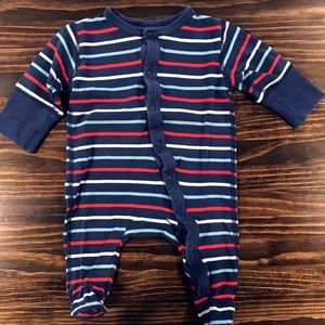 0-2 Mo. Polarn O. Pyret Striped Footed Sleeper
